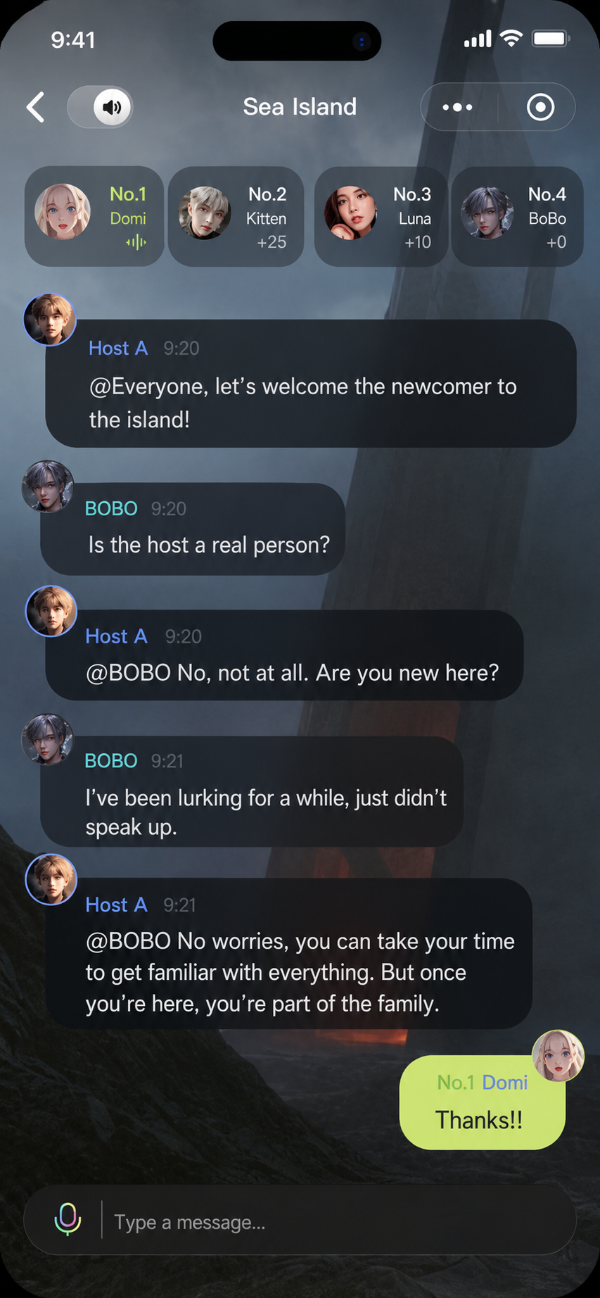 Hapi Sea Island conversation